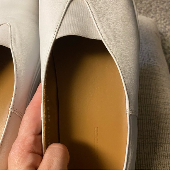 Le Septembre 17 white Leather v cut Slippers / size 11 men’s - Picture 11 of 16